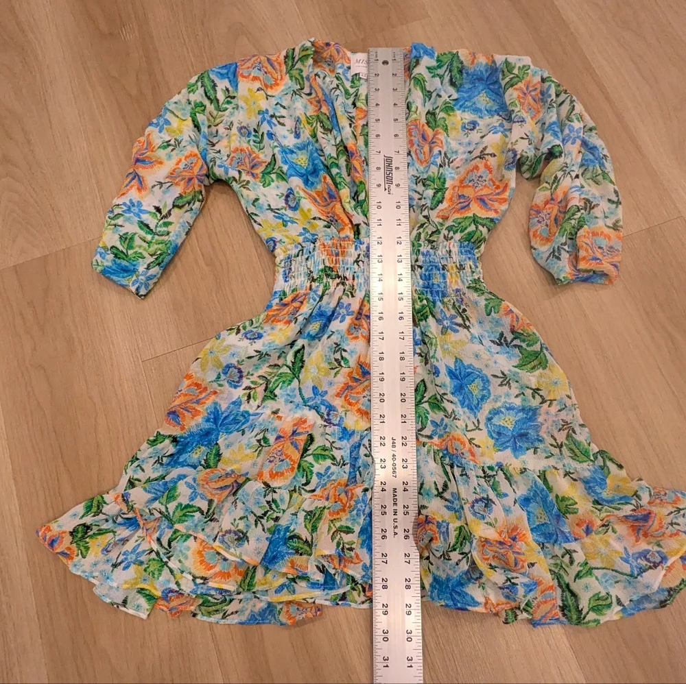 Misa Floral Spring Pastel Mini Dress Size XS - Picture 2 of 7